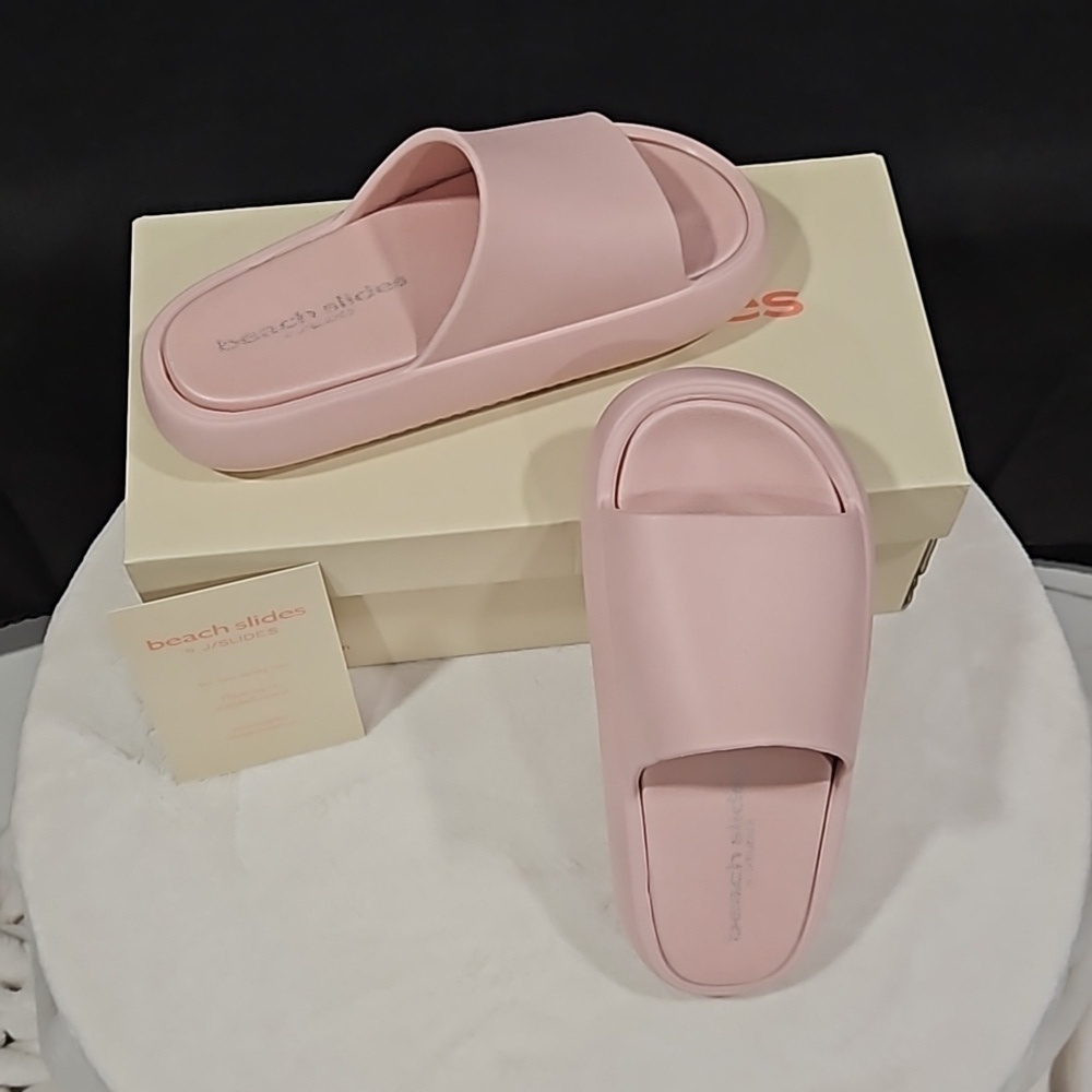 J SLIDES Soft Pink Eva Squish Beach Slides Women's NIB Size 8 - Picture 4 of 9